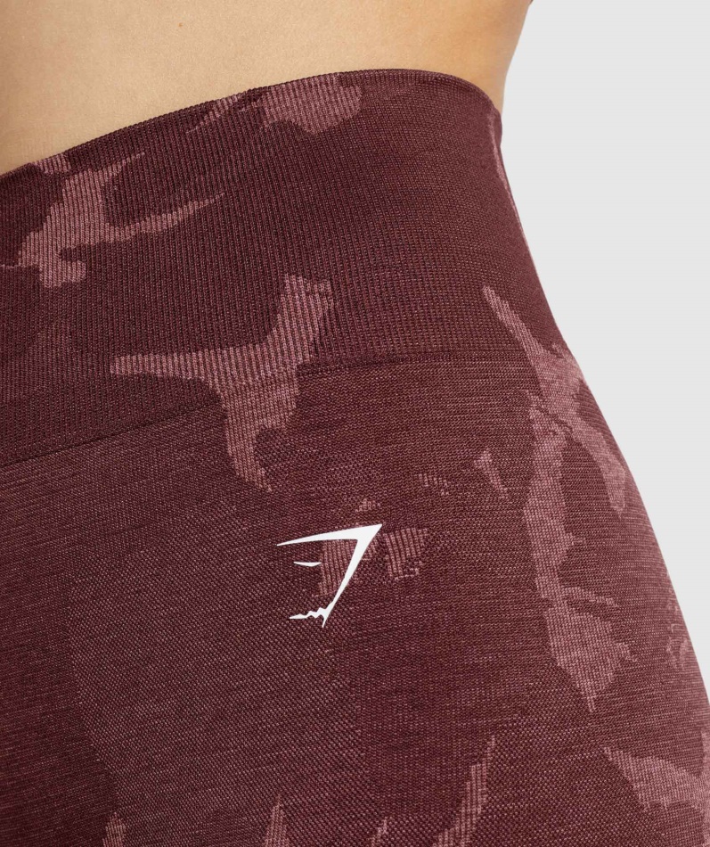 Gymshark Adapt Camo Sømløse Leggings Savanne-kirsebærbrune