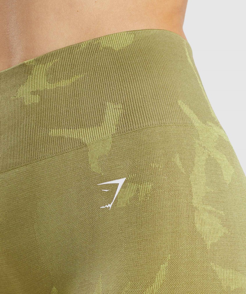 Gymshark Adapt Camo Sømløse Leggings Savanne-griffin Green