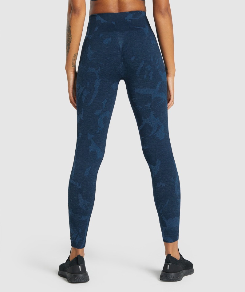 Gymshark Adapt Camo Sømløse Leggings Savanne-marine
