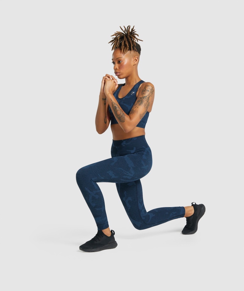 Gymshark Adapt Camo Sømløse Leggings Savanne-marine