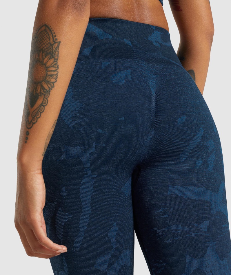 Gymshark Adapt Camo Sømløse Leggings Savanne-marine