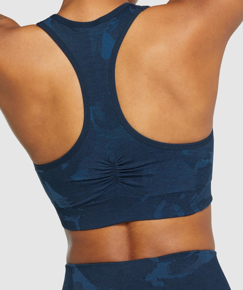 Gymshark Adapt Camo Sømløs Racerrygg Sportsbh Savanne-marine