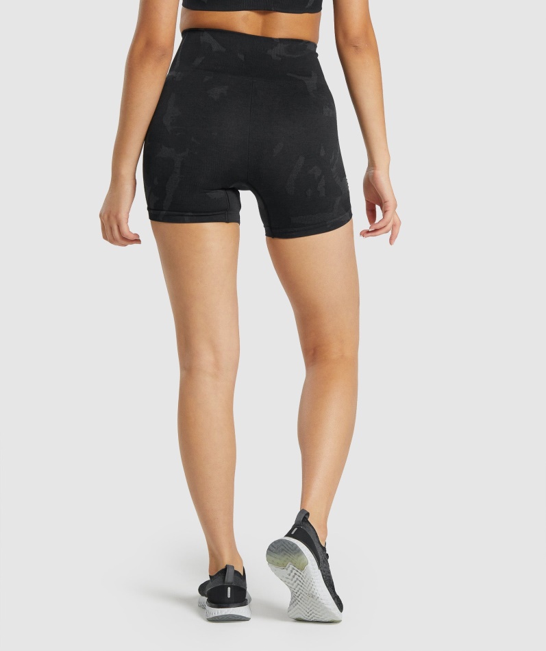 Gymshark Adapt Camo Sømløse Shorts Savanne-svart