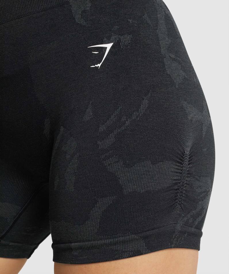 Gymshark Adapt Camo Sømløse Shorts Savanne-svart