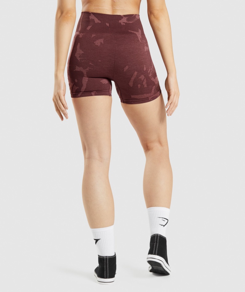 Gymshark Adapt Camo Sømløse Shorts Savanne-kirsebærbrun