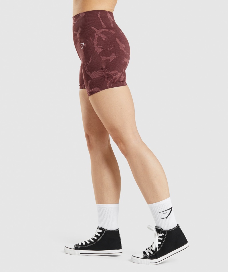 Gymshark Adapt Camo Sømløse Shorts Savanne-kirsebærbrun