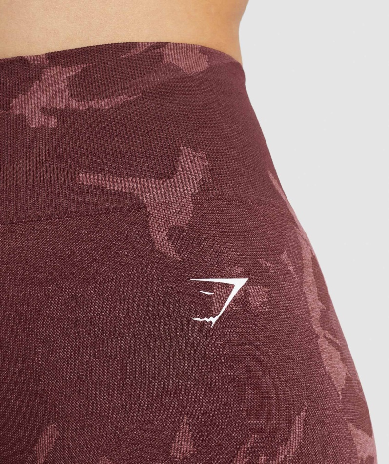 Gymshark Adapt Camo Sømløse Shorts Savanne-kirsebærbrun