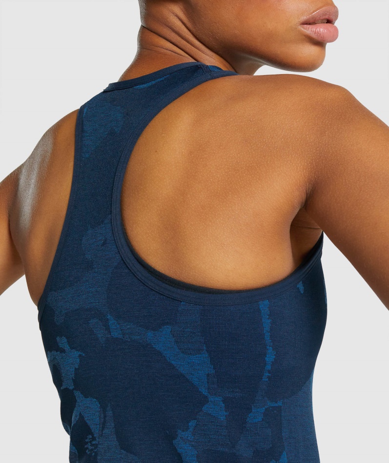 Gymshark Adapt Camo Sømløs Tank Savanne-marine