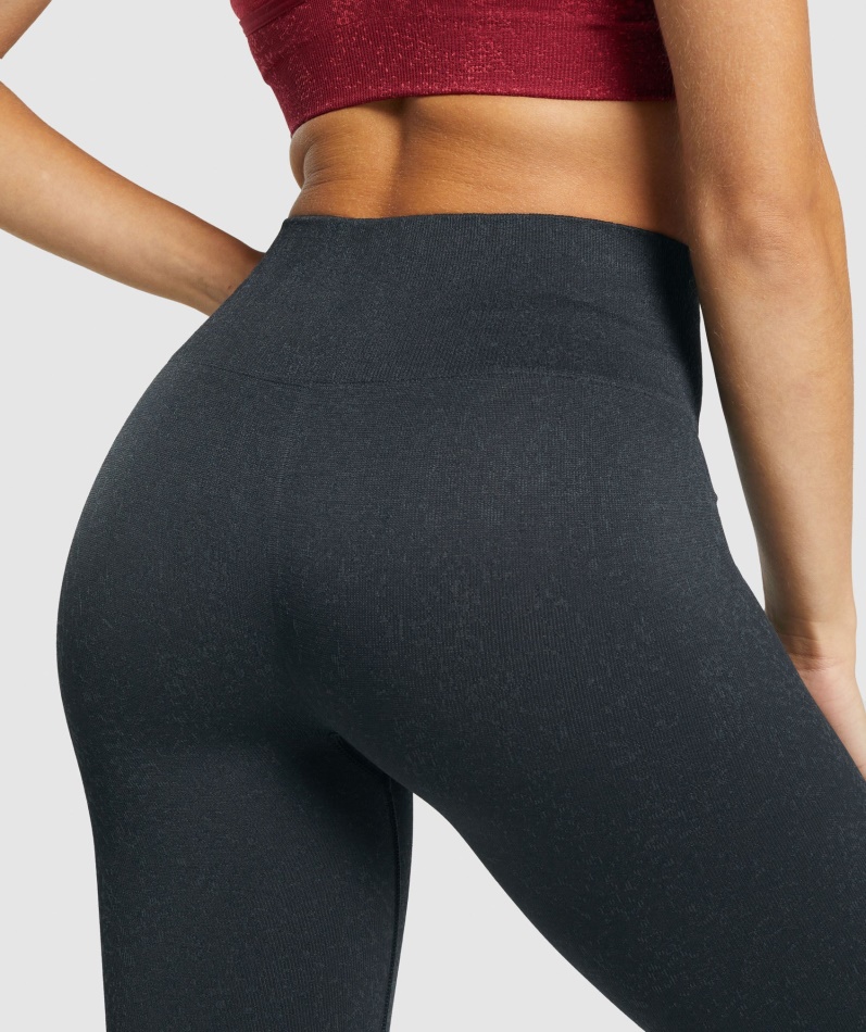 Gymshark Adapt Fleck Sømløse Leggings Mineral-svart