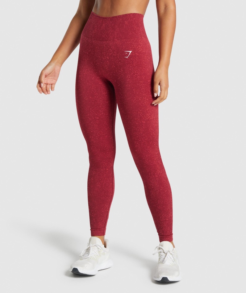 Gymshark Adapt Fleck Sømløse Leggings Mineral-burgunder