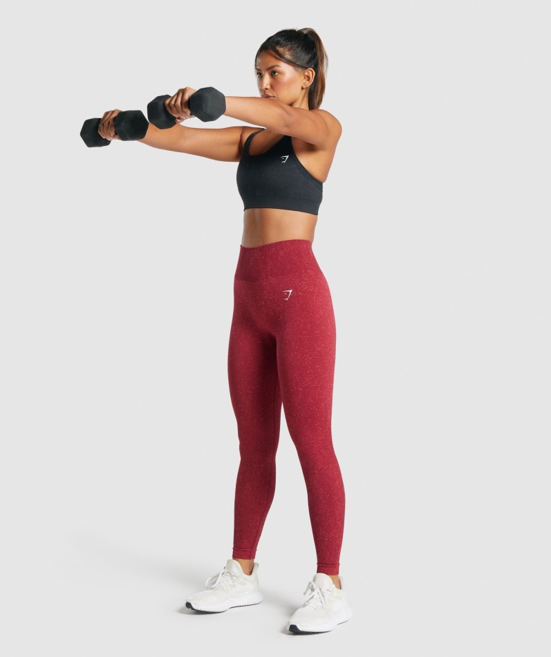 Gymshark Adapt Fleck Sømløs Sports-bh Mineral-svart