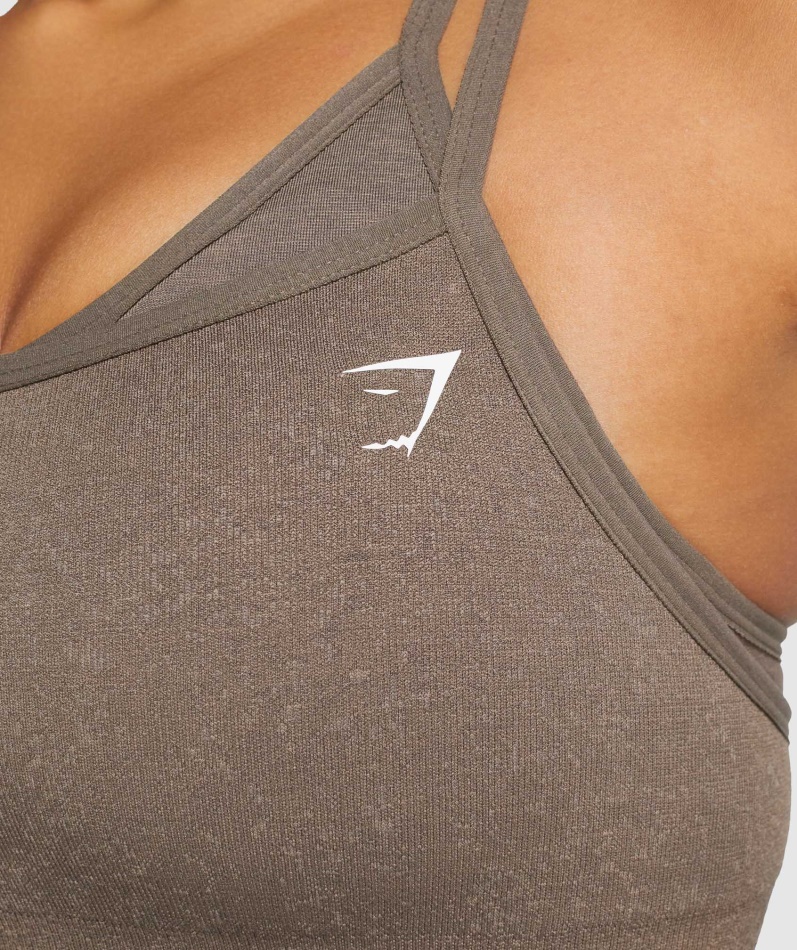 Gymshark Adapt Fleck Sømløs Sports-bh Mineral-brun
