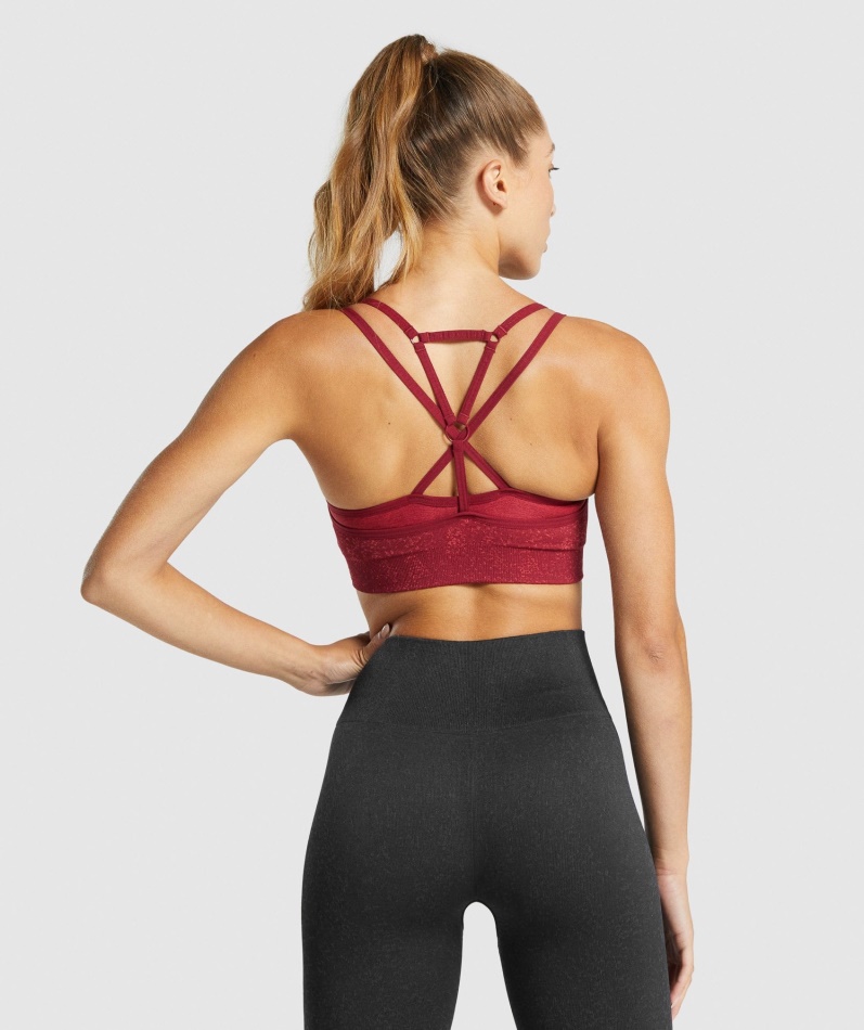 Gymshark Adapt Fleck Sømløs Sports-bh Mineral-burgunder