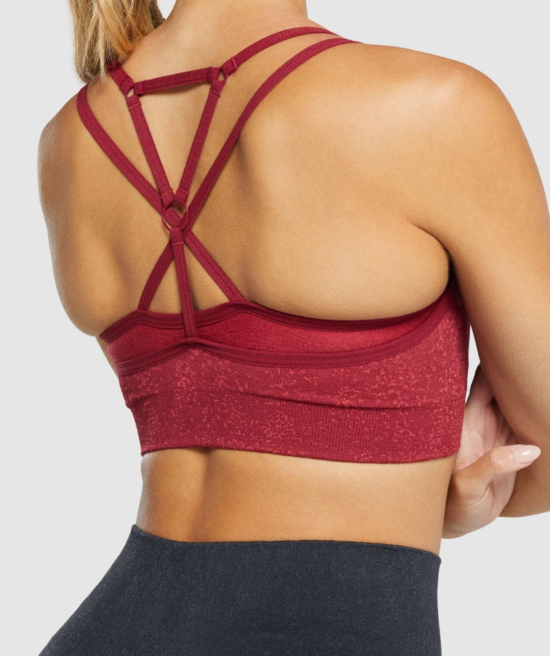 Gymshark Adapt Fleck Sømløs Sports-bh Mineral-burgunder