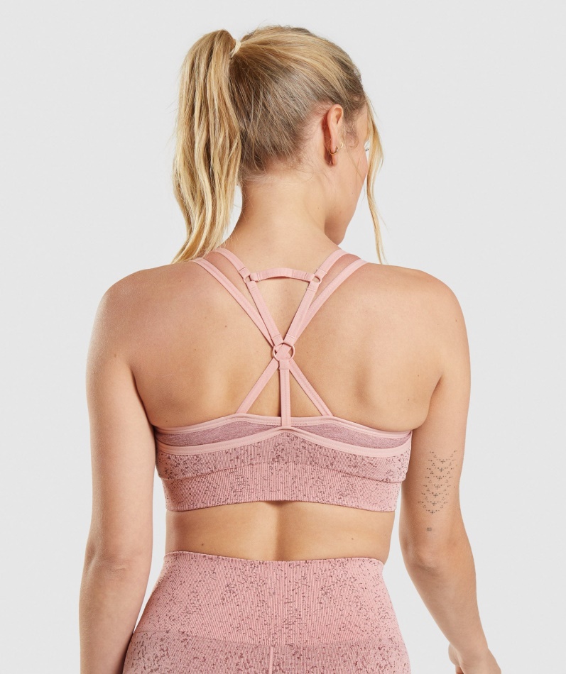 Gymshark Adapt Fleck Sømløs Sports-bh Mineral-paige Rosa