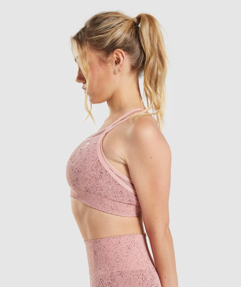 Gymshark Adapt Fleck Sømløs Sports-bh Mineral-paige Rosa