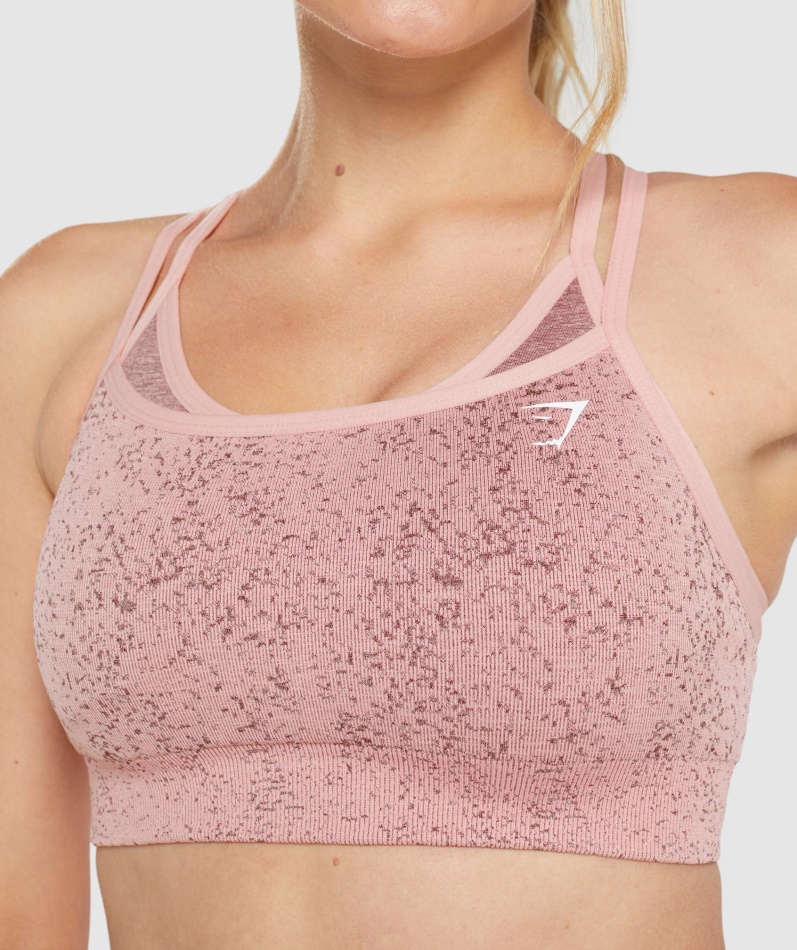 Gymshark Adapt Fleck Sømløs Sports-bh Mineral-paige Rosa