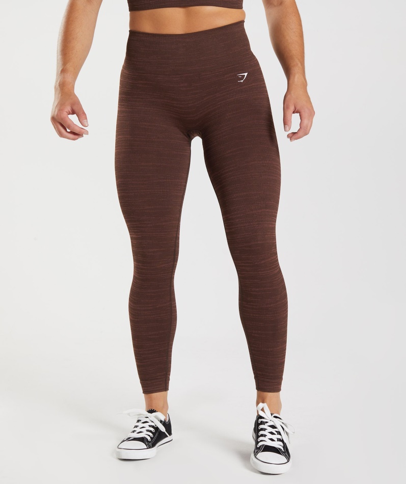 Gymshark Adapt Marl Sømløse Leggings Vlt-arkiv Brun-brun