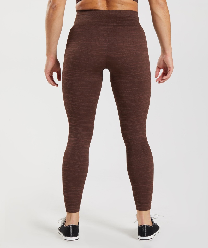 Gymshark Adapt Marl Sømløse Leggings Vlt-arkiv Brun-brun