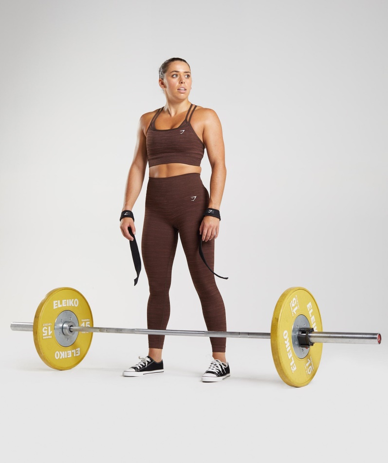 Gymshark Adapt Marl Sømløse Leggings Vlt-arkiv Brun-brun