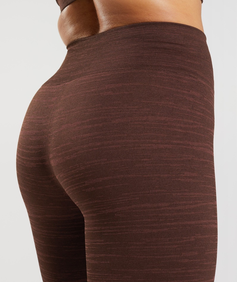 Gymshark Adapt Marl Sømløse Leggings Vlt-arkiv Brun-brun