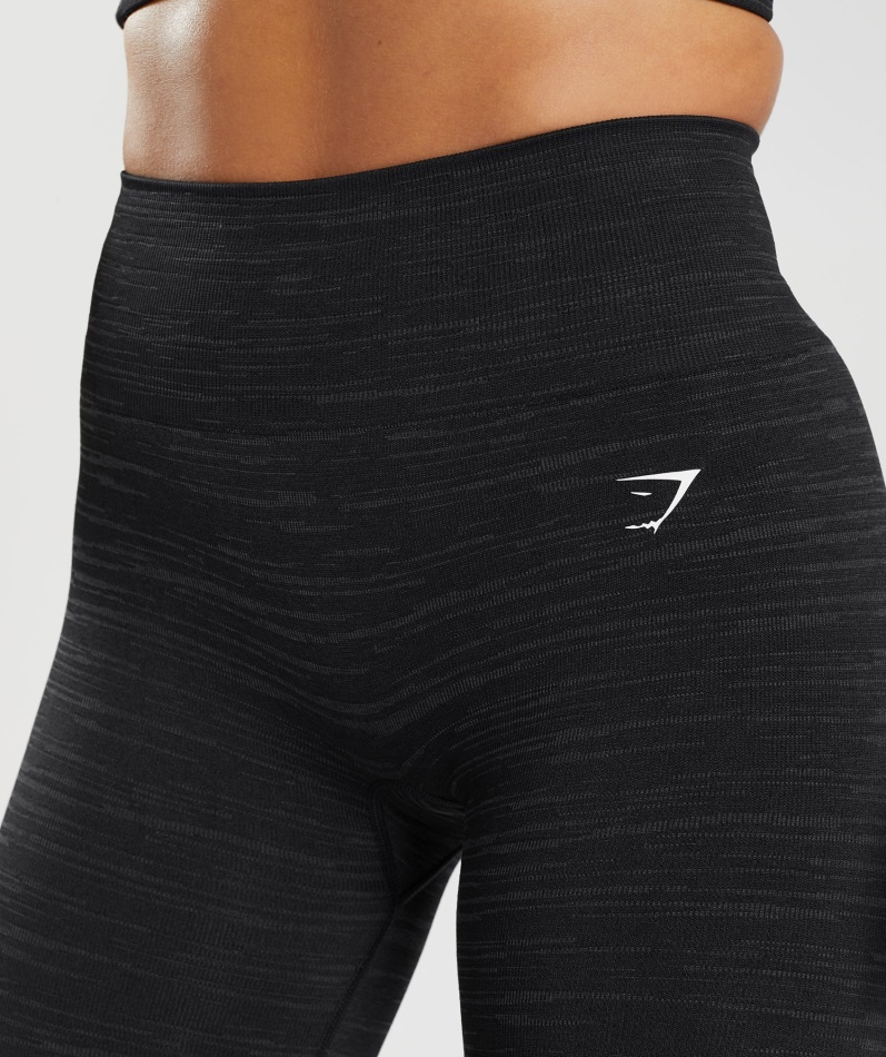 Gymshark Adapt Marl Sømløse Leggings Vlt-svart-smokey Grå