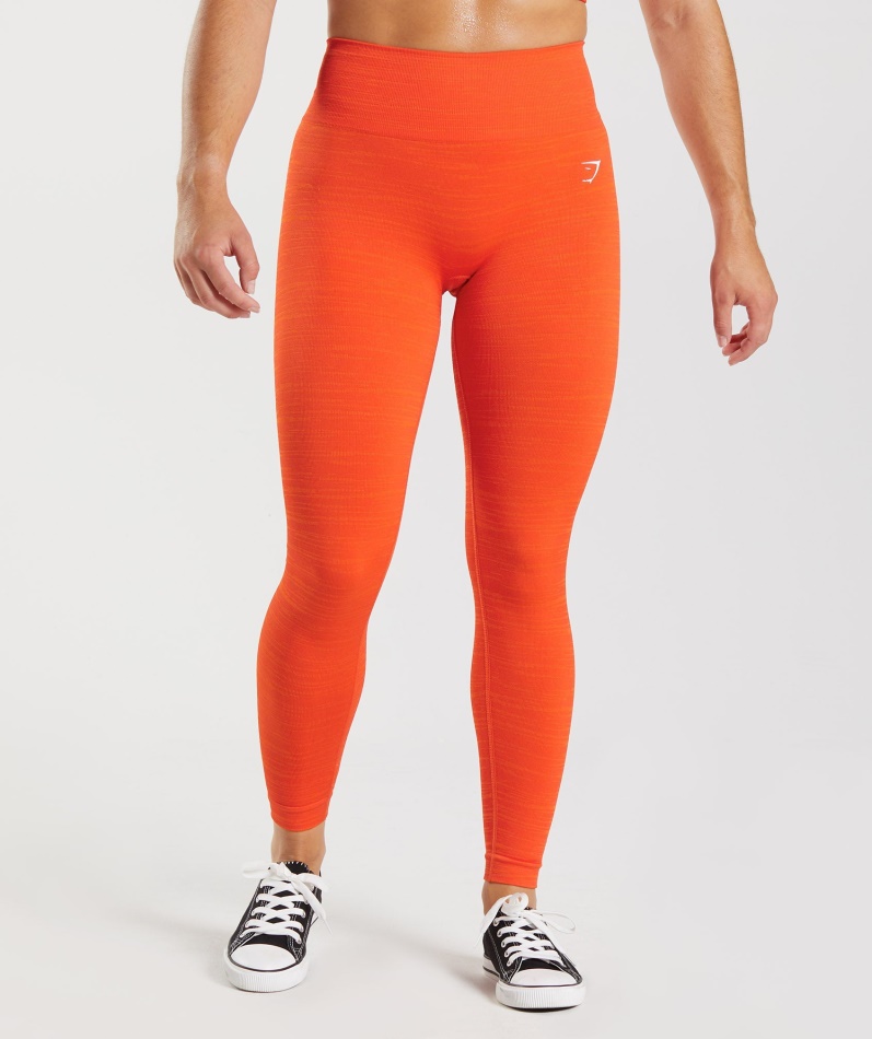 Gymshark Adapt Marl Sømløse Leggings Vlt-pepper Rød-snygg Oransje