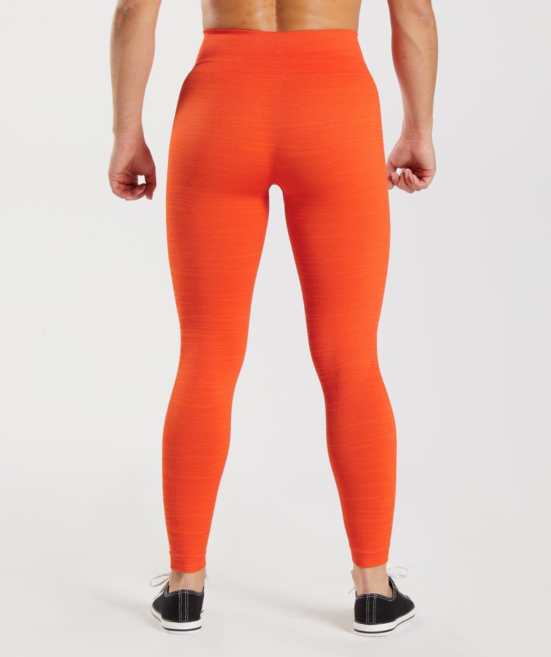Gymshark Adapt Marl Sømløse Leggings Vlt-pepper Rød-snygg Oransje