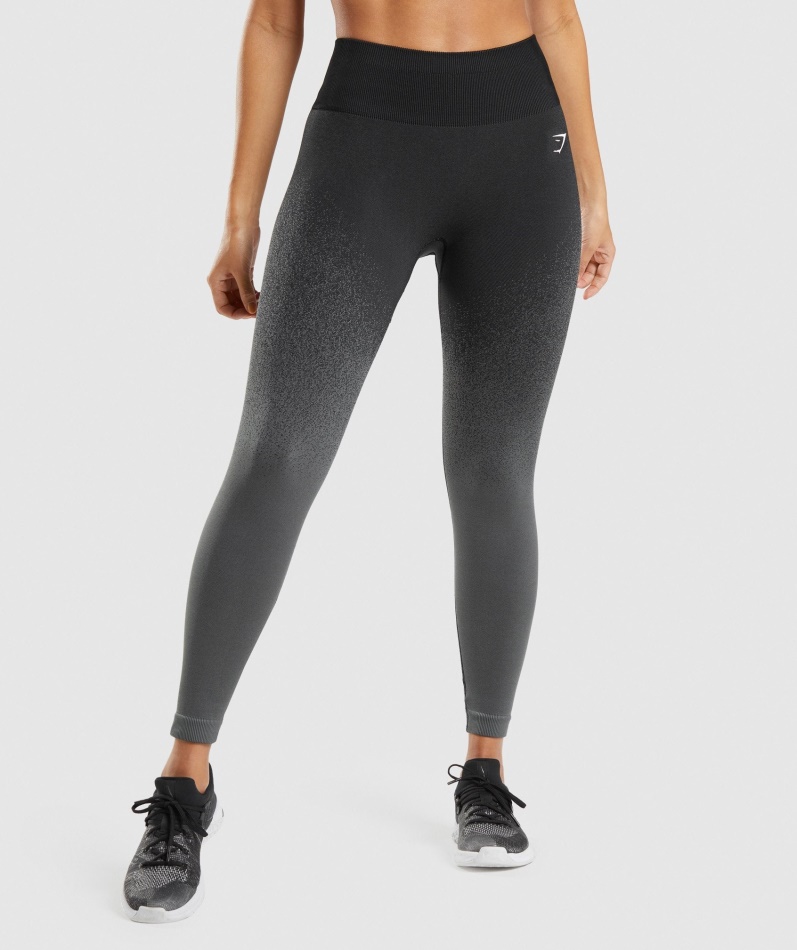 Gymshark Adapt Ombre Sømløse Leggings Svart-grå