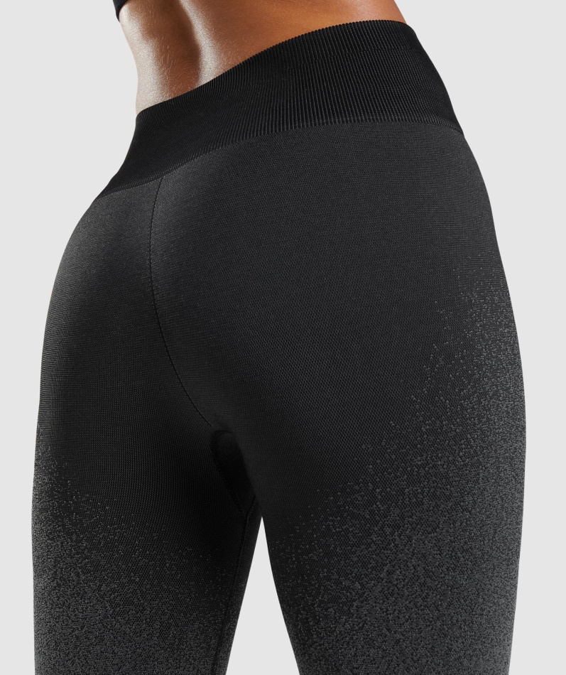 Gymshark Adapt Ombre Sømløse Leggings Svart-grå