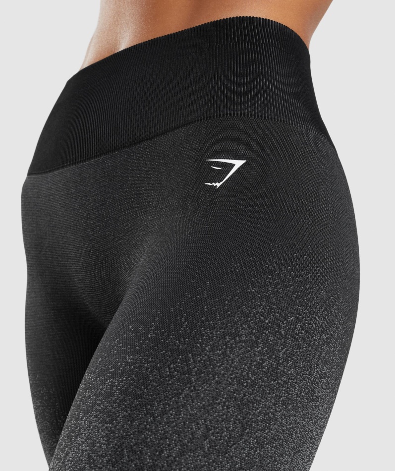 Gymshark Adapt Ombre Sømløse Leggings Svart-grå