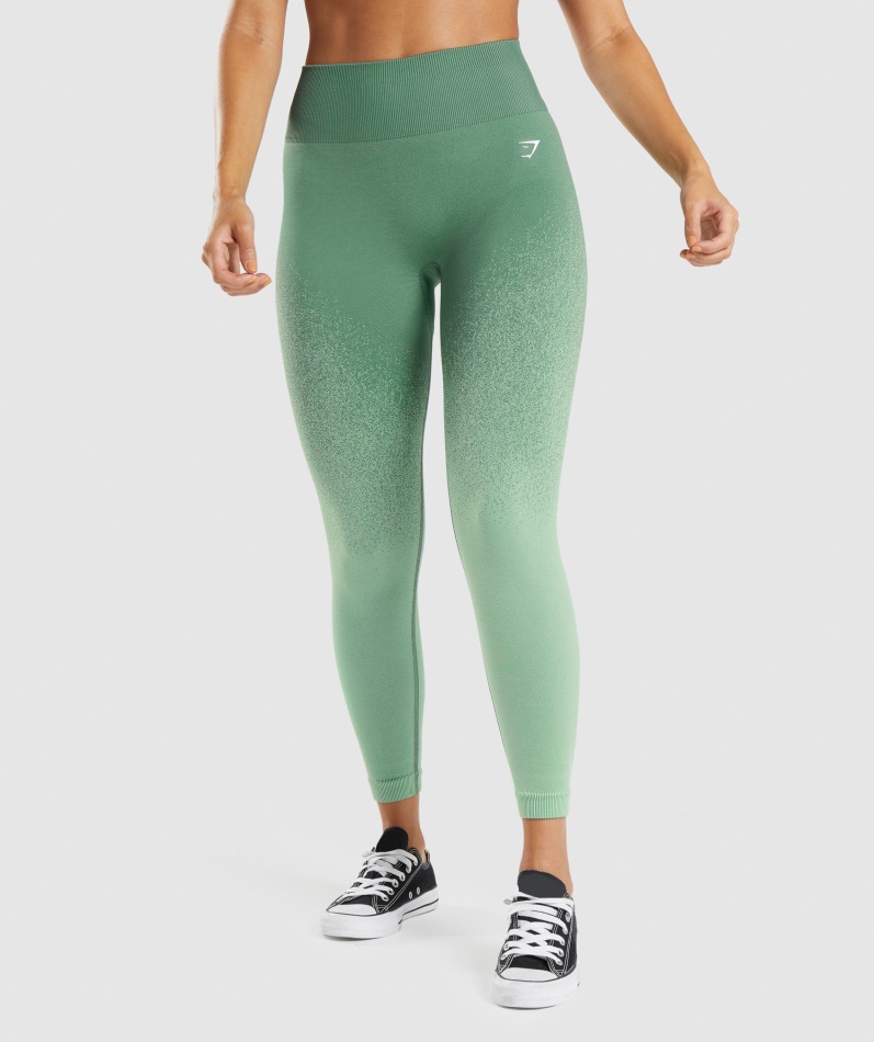 Gymshark Adapt Ombre Sømløse Leggings Grønn-lysegrønn