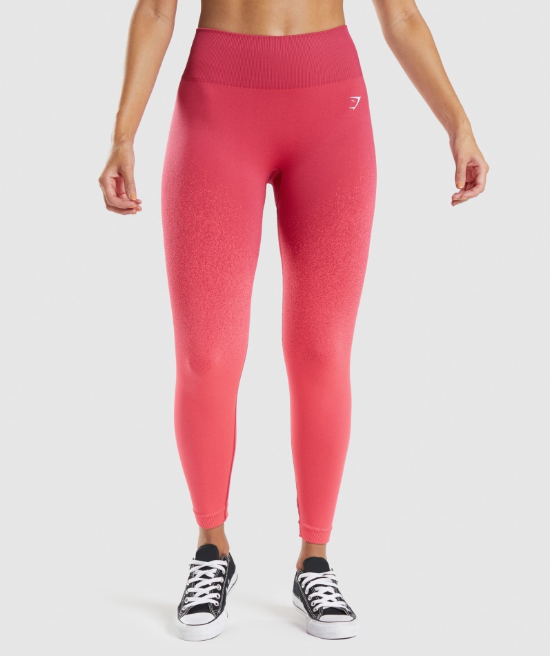Gymshark Adapt Ombre Sømløse Leggings Rosa-røde