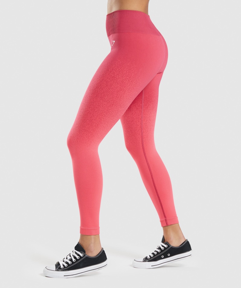 Gymshark Adapt Ombre Sømløse Leggings Rosa-røde