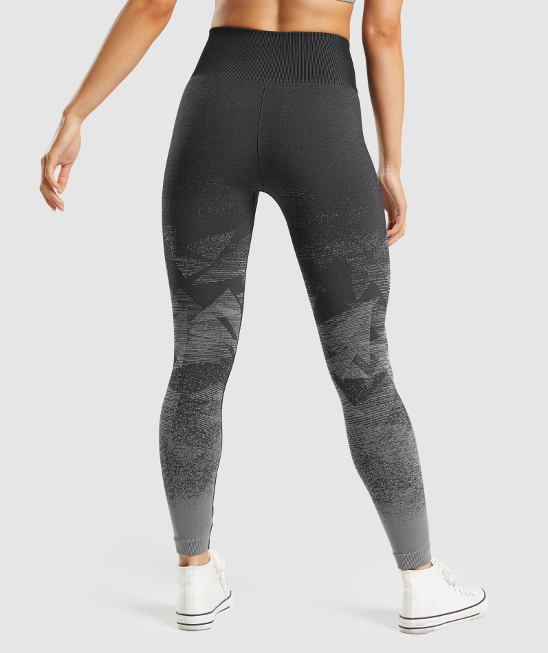 Gymshark Adapt Ombre Sømløse Leggings Triangel-svart