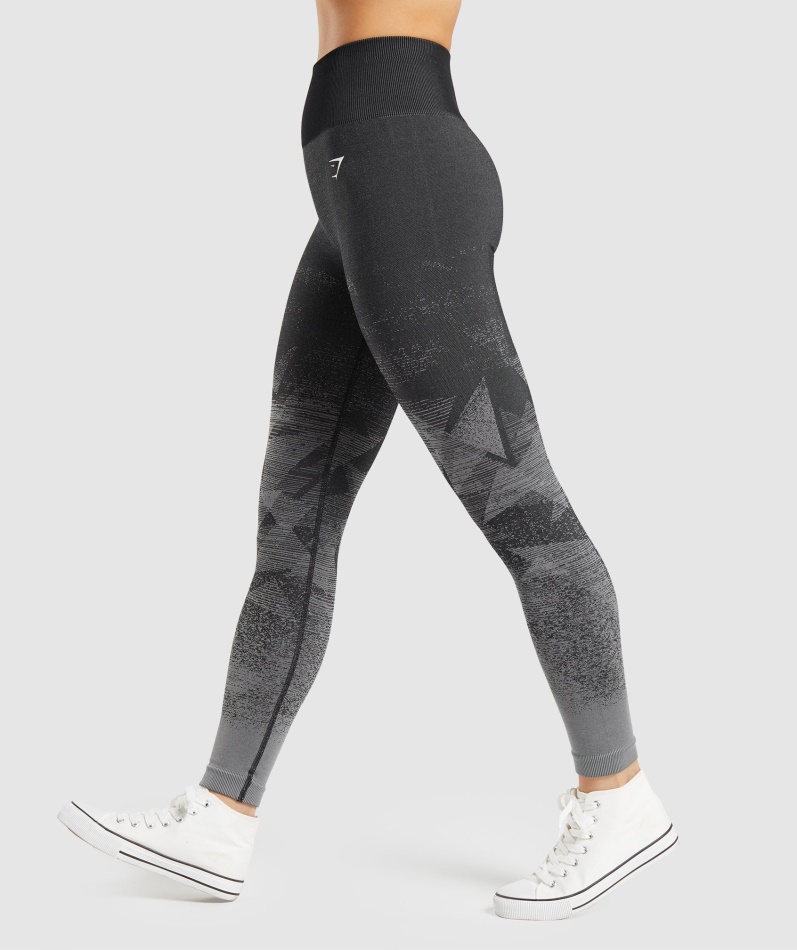 Gymshark Adapt Ombre Sømløse Leggings Triangel-svart