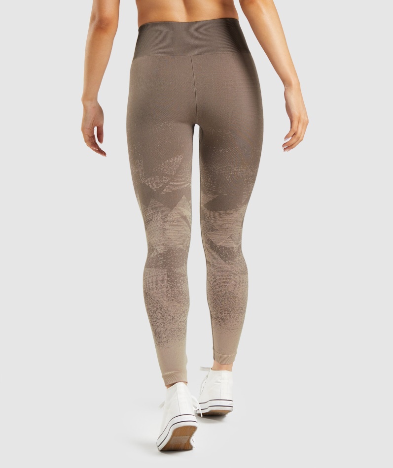 Gymshark Adapt Ombre Sømløse Leggings Trekant- Penny Brown
