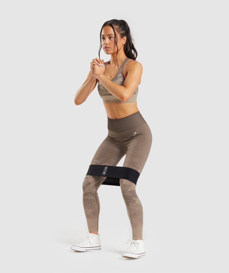 Gymshark Adapt Ombre Sømløse Leggings Trekant- Penny Brown