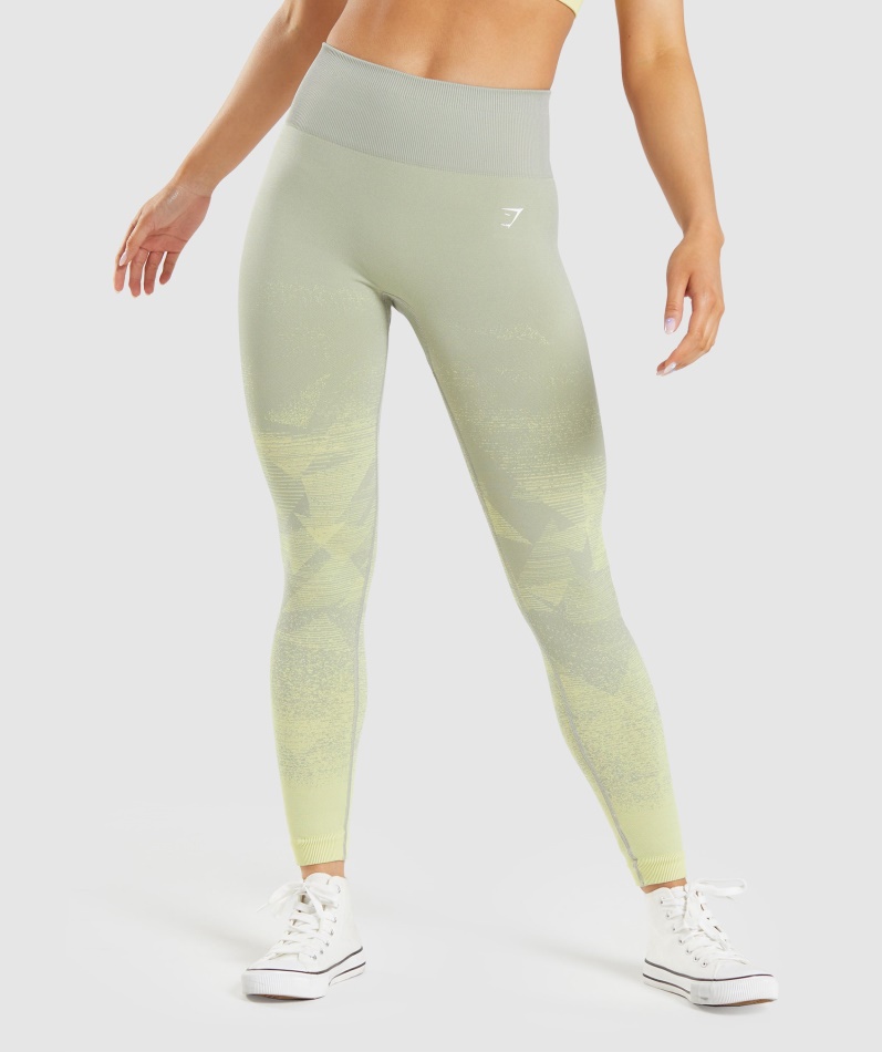 Gymshark Adapt Ombre Sømløse Leggings Triangle- Taupe Grå