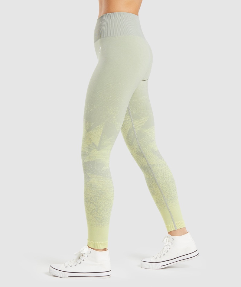 Gymshark Adapt Ombre Sømløse Leggings Triangle- Taupe Grå