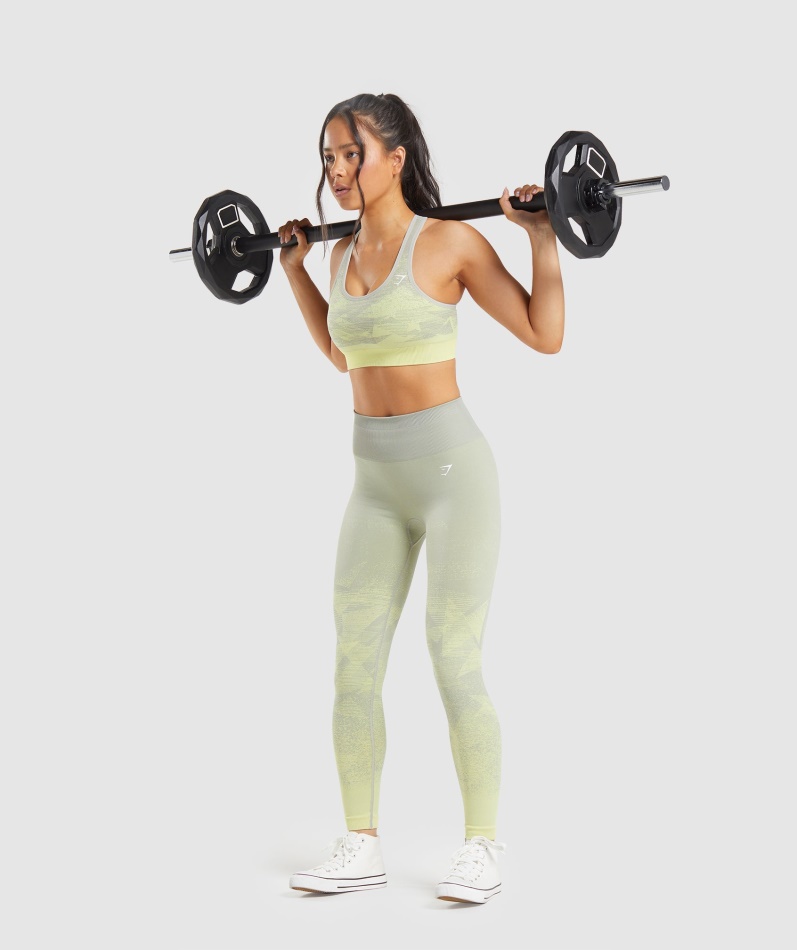 Gymshark Adapt Ombre Sømløse Leggings Triangle- Taupe Grå