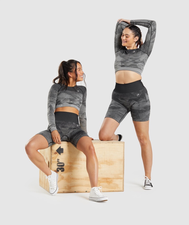 Gymshark Adapt Ombre Sømløse Shorts Triangel-svart
