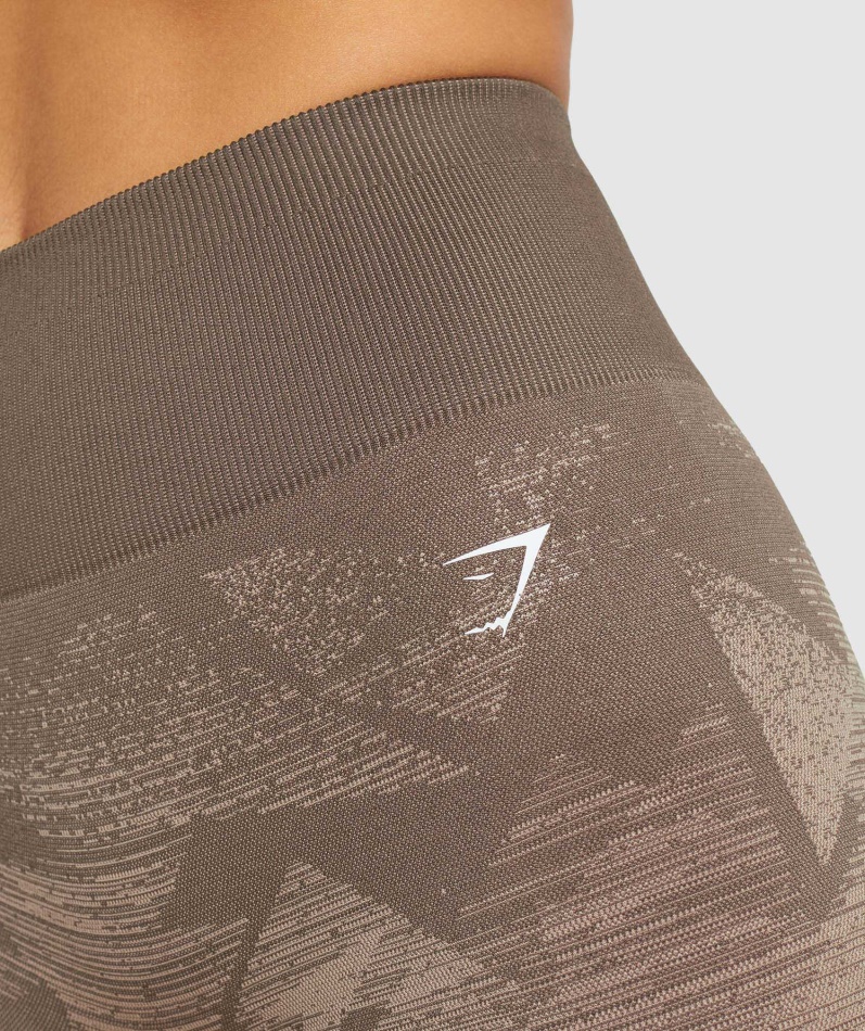 Gymshark Adapt Ombre Sømløse Shorts Triangle-penny Brown