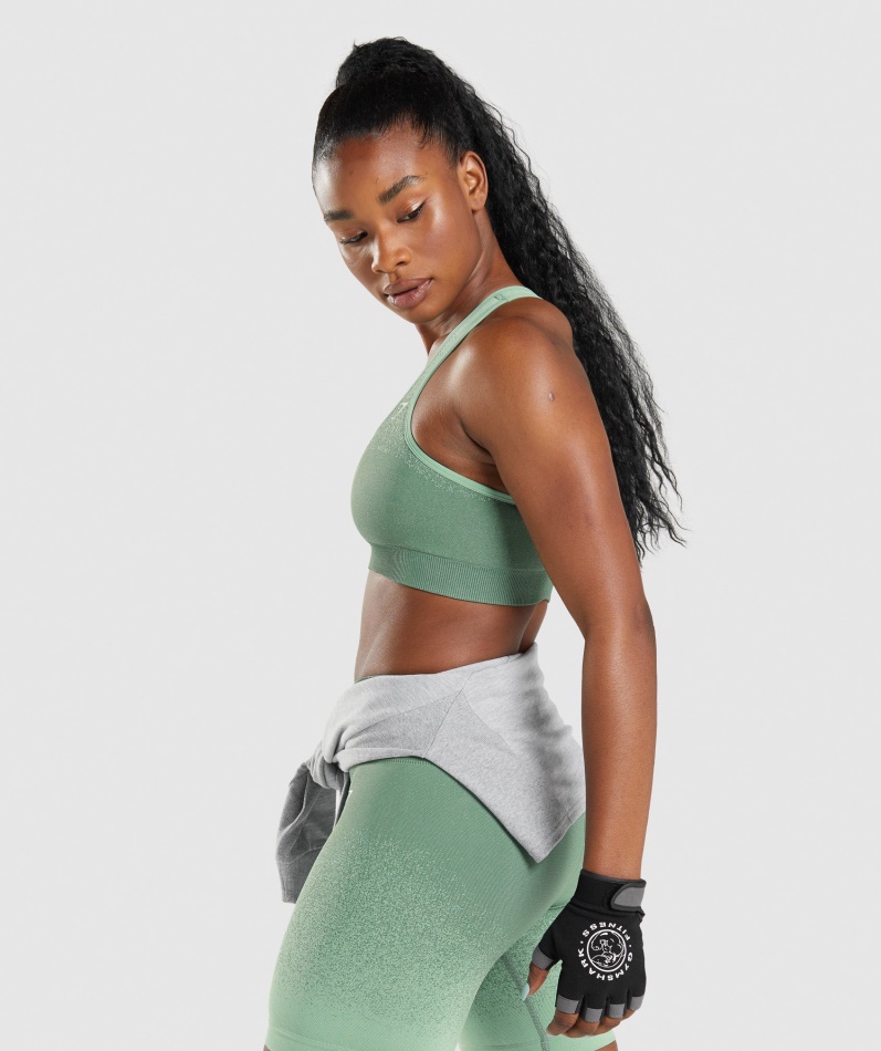 Gymshark Adapt Ombre Sømløs Sports-bh Grønn-lysegrønn