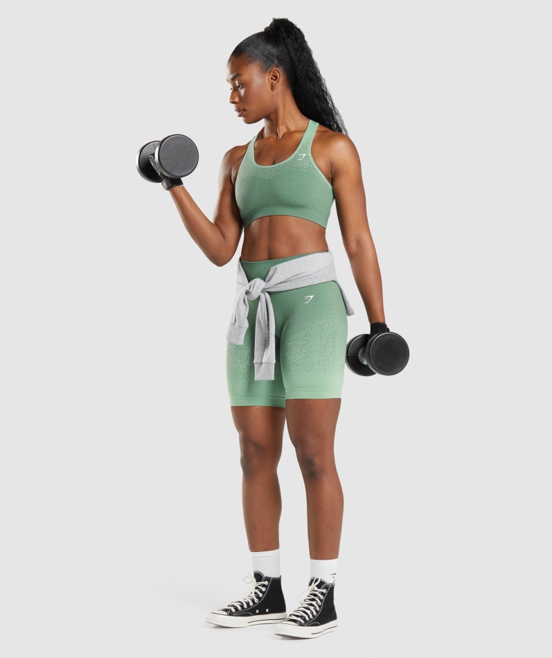 Gymshark Adapt Ombre Sømløs Sports-bh Grønn-lysegrønn