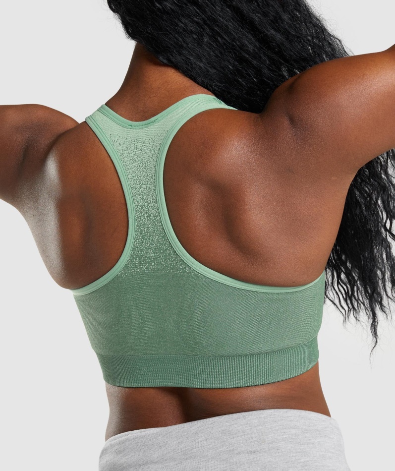 Gymshark Adapt Ombre Sømløs Sports-bh Grønn-lysegrønn
