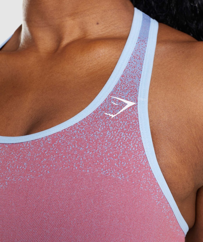 Gymshark Adapt Ombre Sømløs Sports-bh Rosa Rosa-lyseblå
