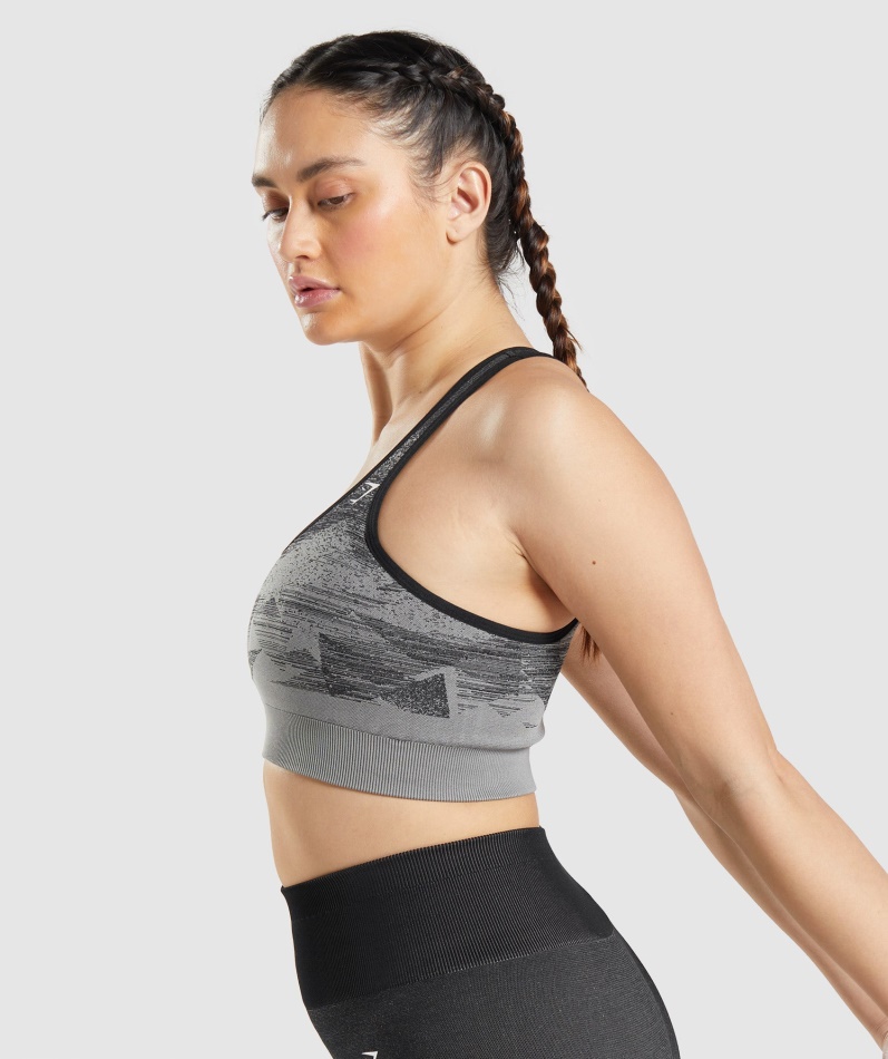 Gymshark Adapt Ombre Sømløs Sports-bh Trekant-svart