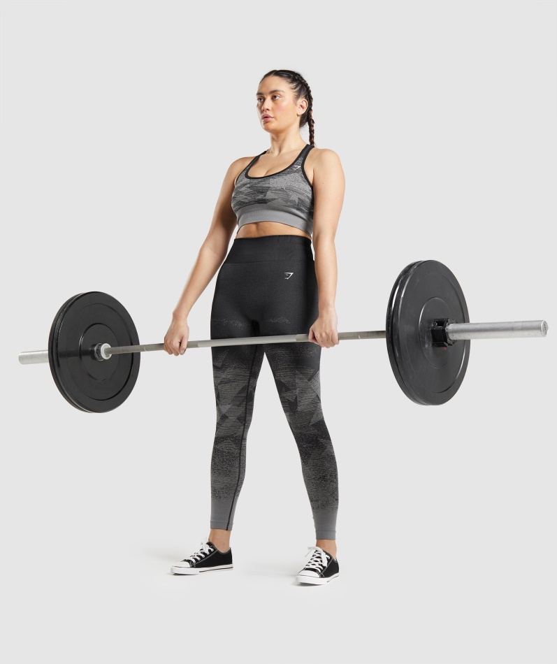 Gymshark Adapt Ombre Sømløs Sports-bh Trekant-svart