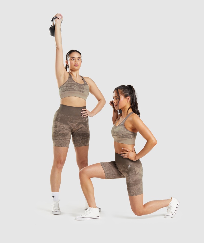 Gymshark Adapt Ombre Sømløs Sports-bh Trekant-penny Brun